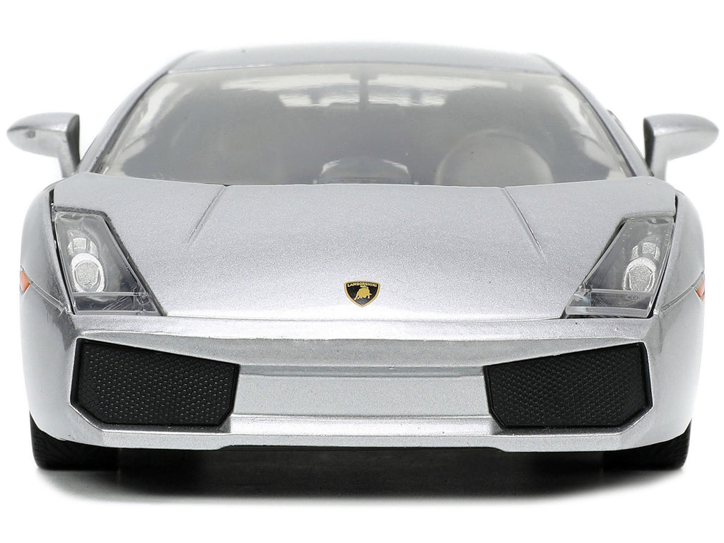 Lamborghini Gallardo Superleggera Silver Metallic with Yellow Stripes "Hyper-Spec" Series 1/24 Diecast Model Car by Jada-3
