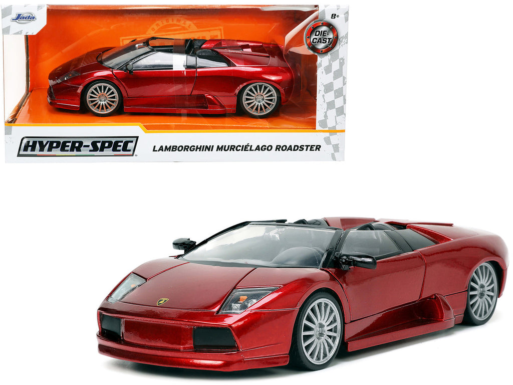 Lamborghini Murcielago Roadster Red Metallic "Hyper-Spec" Series 1/24 Diecast Model Car by Jada-0