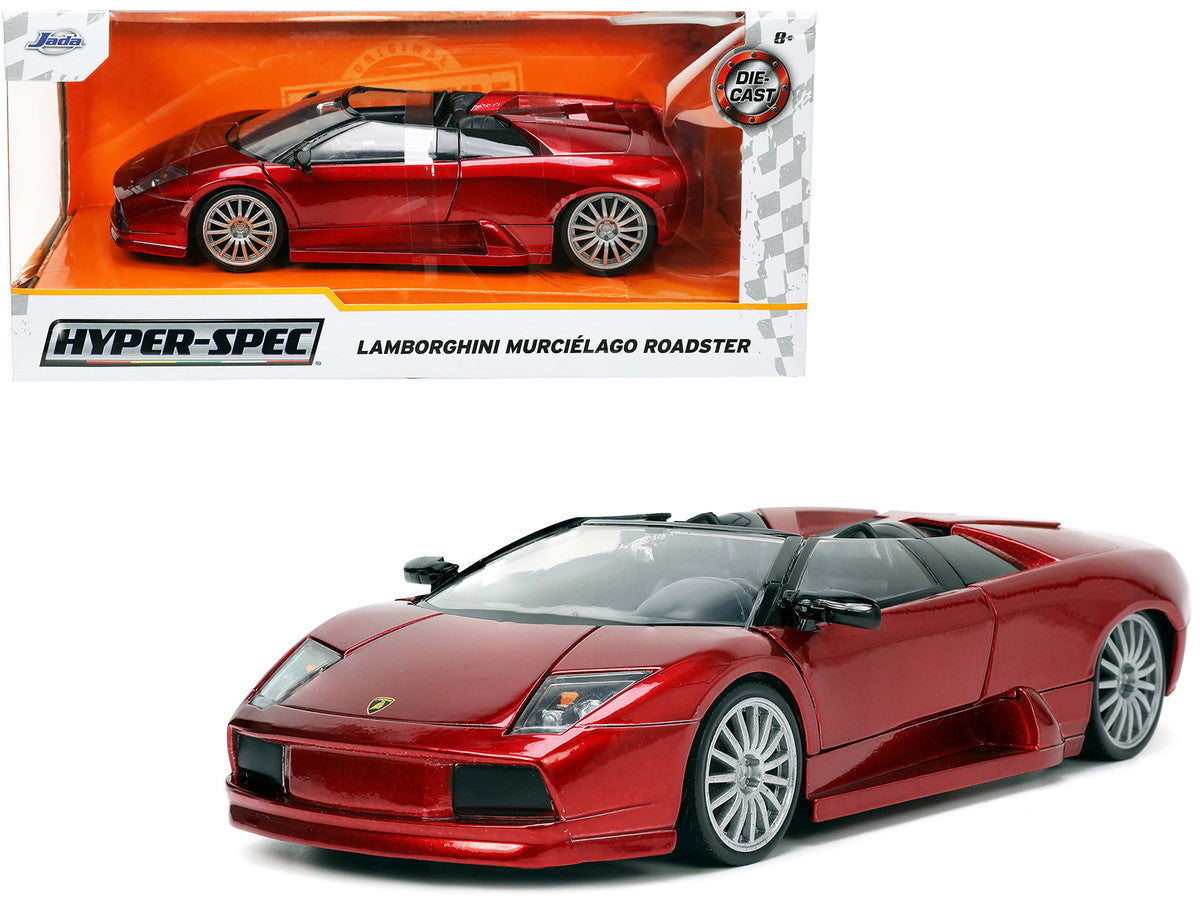 Lamborghini Murcielago Roadster Red Metallic "Hyper-Spec" Series 1/24 Diecast Model Car by Jada-0