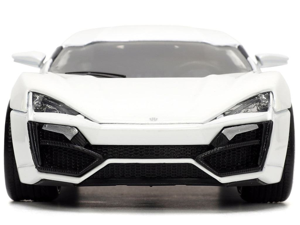Lykan Hypersport White with Bronze Metallic Rear Spoiler "HKS" "Hyper-Spec" Series 1/24 Diecast Model Car by Jada-3