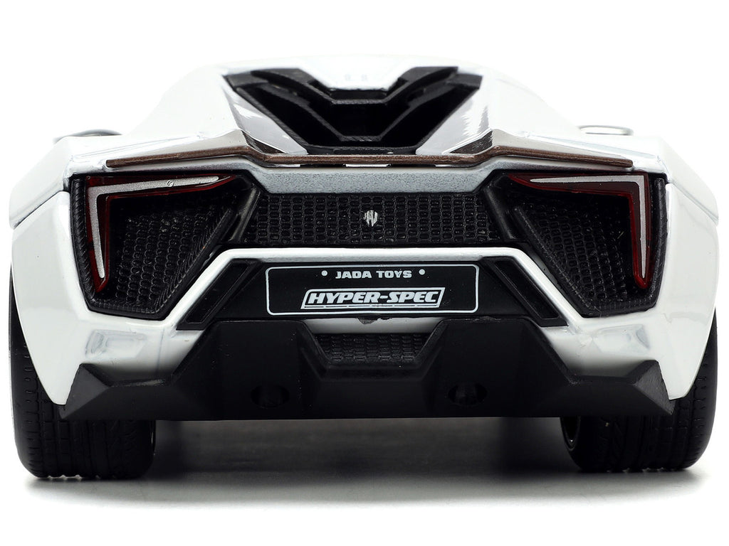 Lykan Hypersport White with Bronze Metallic Rear Spoiler "HKS" "Hyper-Spec" Series 1/24 Diecast Model Car by Jada-4