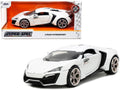Lykan Hypersport White with Bronze Metallic Rear Spoiler "HKS" "Hyper-Spec" Series 1/24 Diecast Model Car by Jada-0