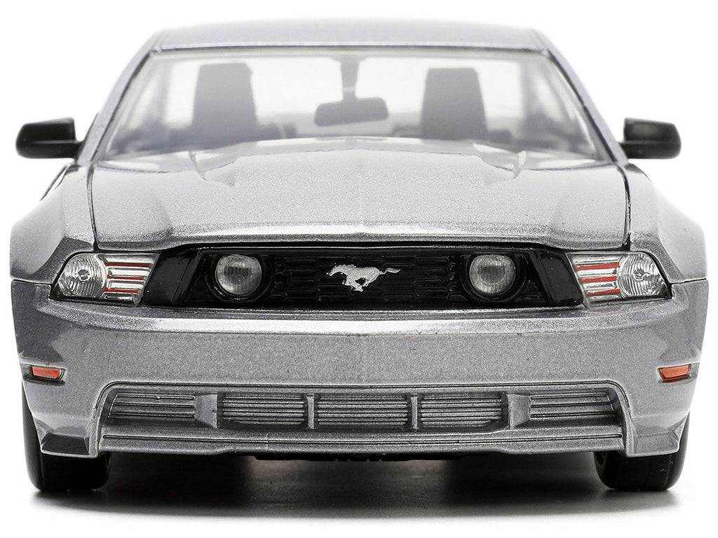 2010 Ford Mustang GT Gray Metallic with Flames "Ford Motor Company" "Bigtime Muscle" Series 1/24 Diecast Model Car by Jada-3