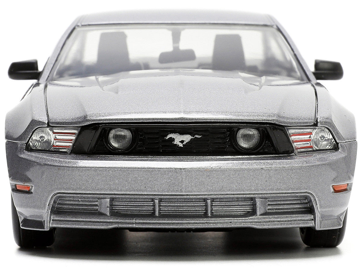 2010 Ford Mustang GT Gray Metallic with Flames "Ford Motor Company" "Bigtime Muscle" Series 1/24 Diecast Model Car by Jada-3
