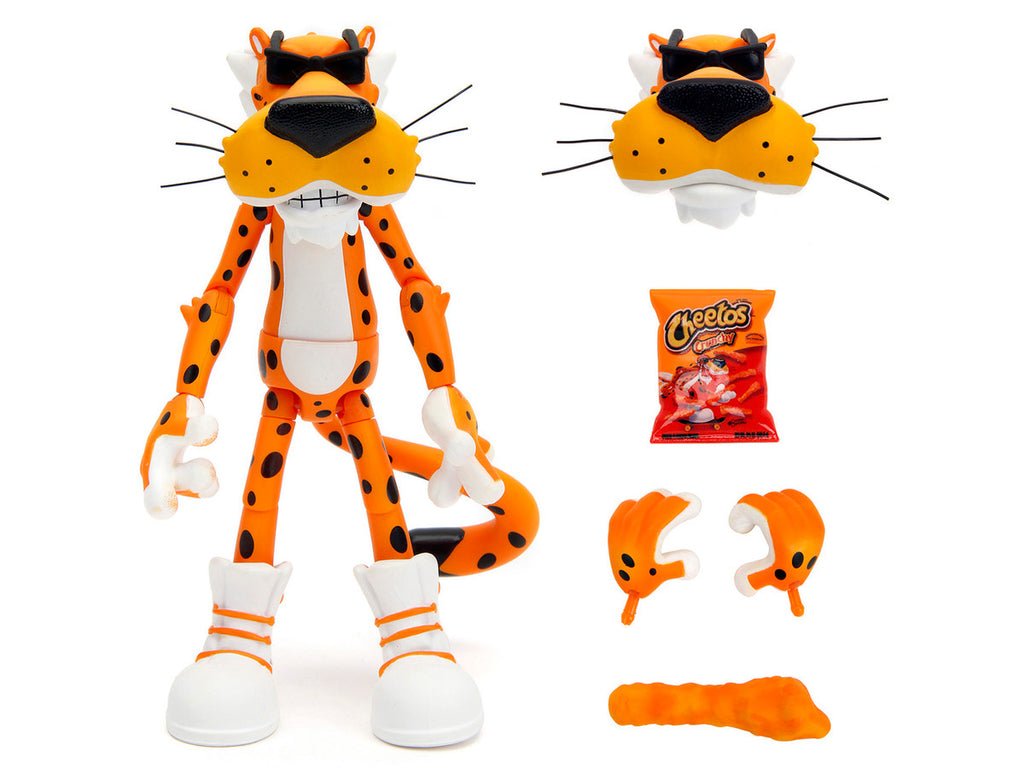 Chester Cheetah 5.5" Figure with Accessories and Alternate Head and Hands "Cheetos Crunchy" model by Jada-1