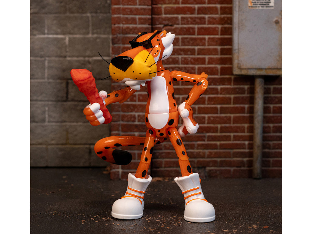 Chester Cheetah 5.5" Glow-in-the-Dark Figure with Accessories and Alternate Head and Hands "Flamin' Hot Cheetos Crunchy" Model by Jada-3