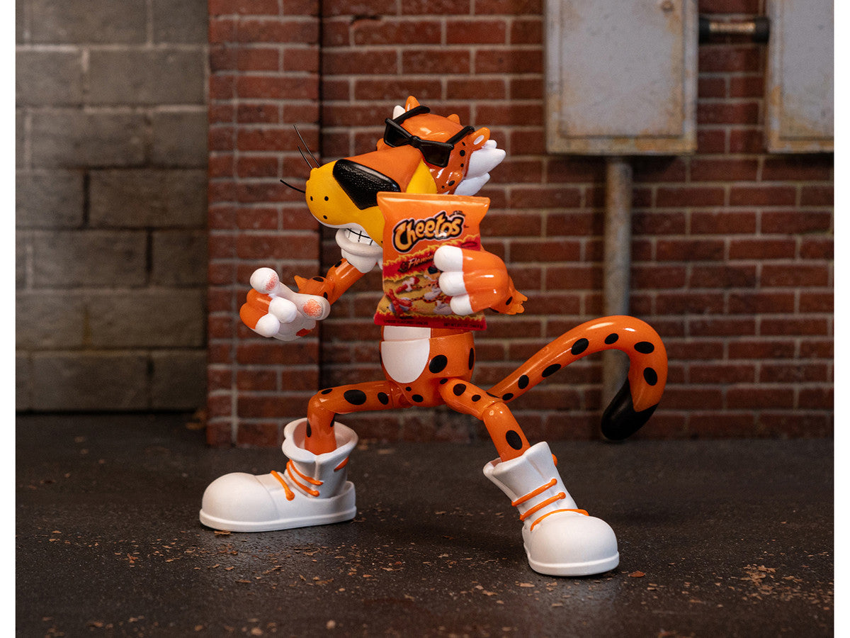 Chester Cheetah 5.5" Glow-in-the-Dark Figure with Accessories and Alternate Head and Hands "Flamin' Hot Cheetos Crunchy" Model by Jada-4