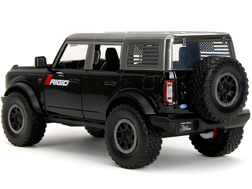 2021 Ford Bronco Badlands Black "Rigid" with Extra Wheels "Just Trucks" Series 1/24 Diecast Model Car by Jada-4