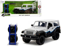 2007 Jeep Wrangler Gray and Black with Blue and White Stripes with Extra Wheels "Just Trucks" Series 1/24 Diecast Model Car by Jada-0