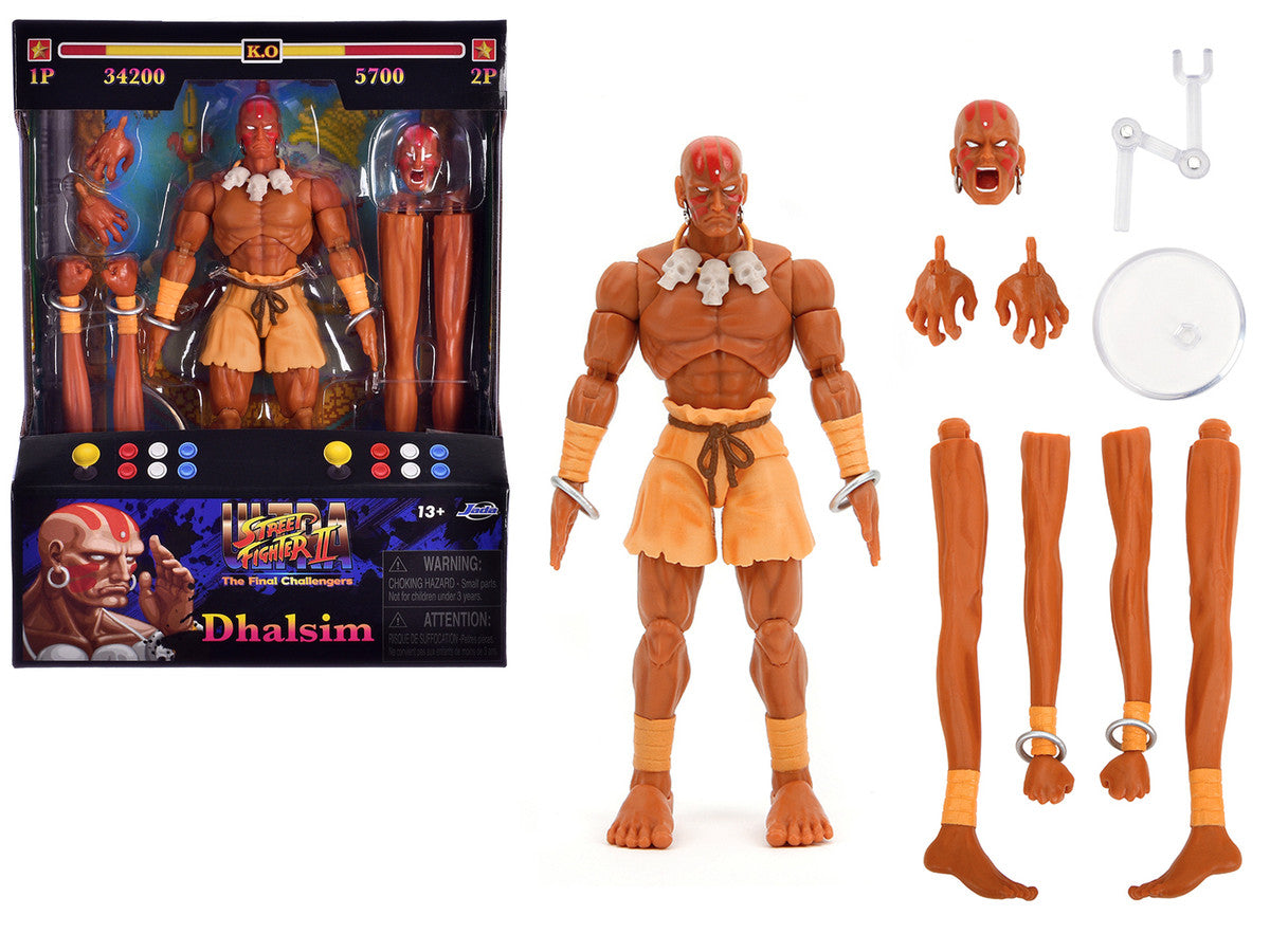 Dhalsim 6" Moveable Figure with Alternate Head and Limbs "Ultra Street Fighter II: The Final Challengers" (2017) Video Game Model by Jada-0