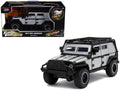 Tej's Jeep Wrangler Custom Silver Metallic with Black Top and Roof Rack "Furious 7" (2015) Movie "25 Years of Fast & Furious" Series 1/32 Diecast Model Car by Jada-0