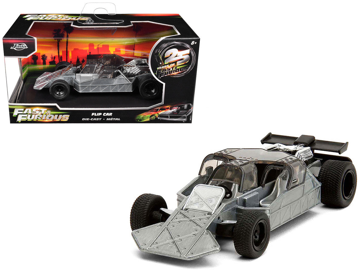 Flip Car Raw Metal "Fast & Furious 6" (2013) Movie "25 Years of Fast & Furious" Series 1/32 Diecast Model Car by Jada-4