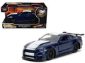 2016 Ford Mustang GT Dark Blue Metallic with White Stripe "F9" (2021) Movie "25 Years of Fast & Furious" Series 1/32 Diecast Model Car by Jada-0