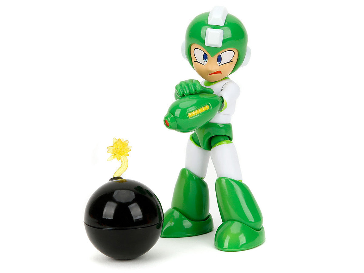 Hyper Bomb 4.5" Moveable Figure with Accessories and Alternate Head and Hands "Mega Man" (1987) Video Game Model by Jada-0