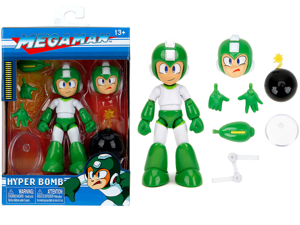 Hyper Bomb 4.5" Moveable Figure with Accessories and Alternate Head and Hands "Mega Man" (1987) Video Game Model by Jada-4