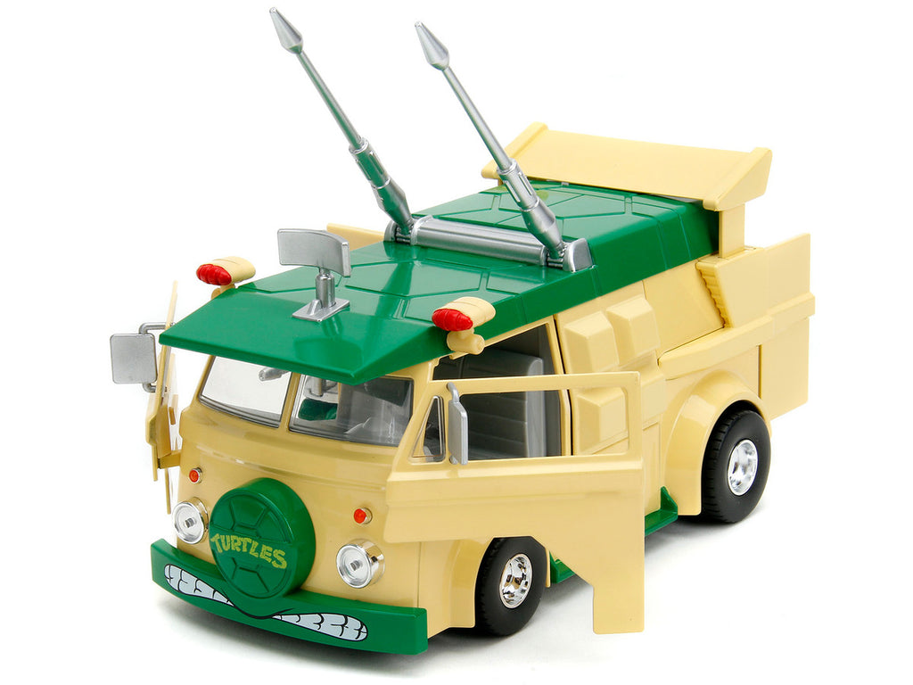 Party Wagon Green and Beige and Donatello Diecast Figure "Teenage Mutant Ninja Turtles" "Hollywood Rides" Series Diecast Model by Jada-1