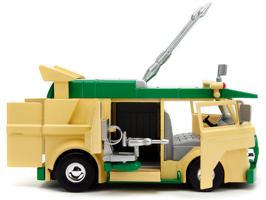 Party Wagon Green and Beige and Donatello Diecast Figure "Teenage Mutant Ninja Turtles" "Hollywood Rides" Series Diecast Model by Jada-3