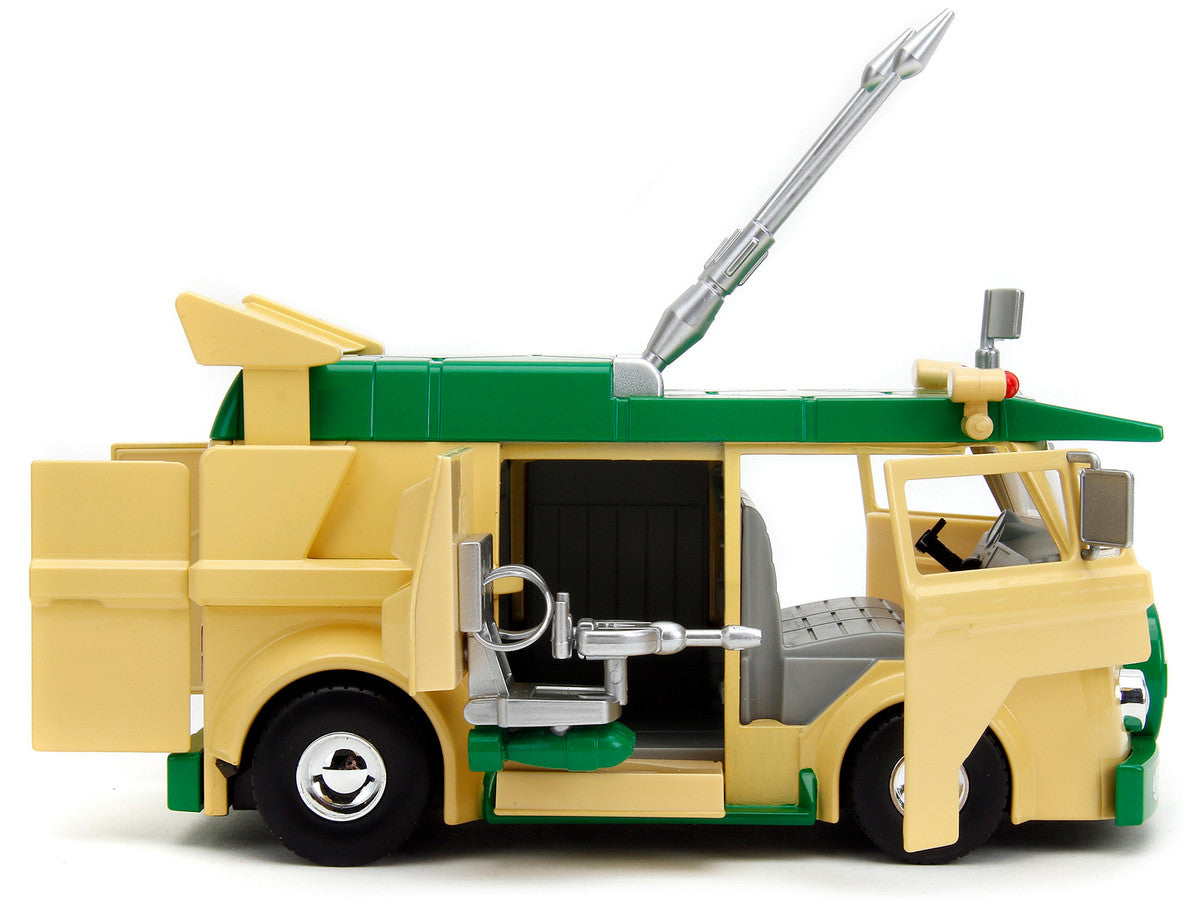 Party Wagon Green and Beige and Donatello Diecast Figure "Teenage Mutant Ninja Turtles" "Hollywood Rides" Series Diecast Model by Jada-3