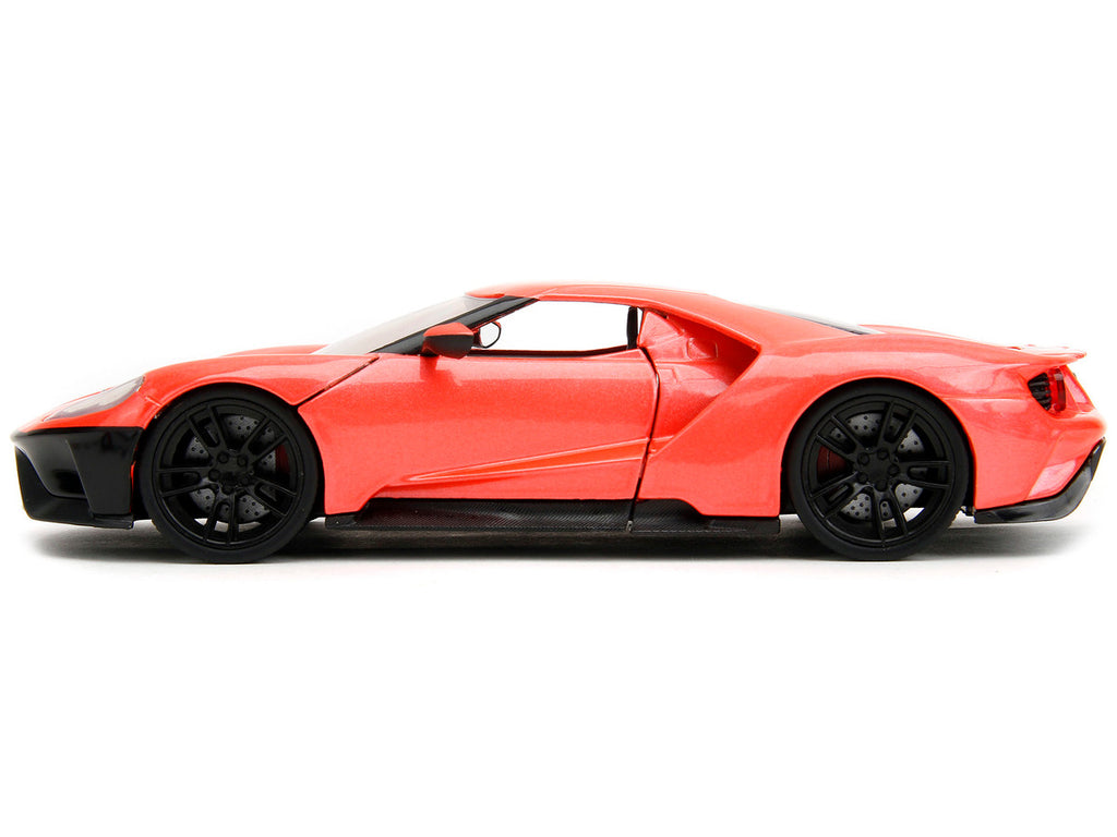 2017 Ford GT Light Red Metallic with Black Stripe "Pink Slips" Series 1/24 Diecast Model Car by Jada-2