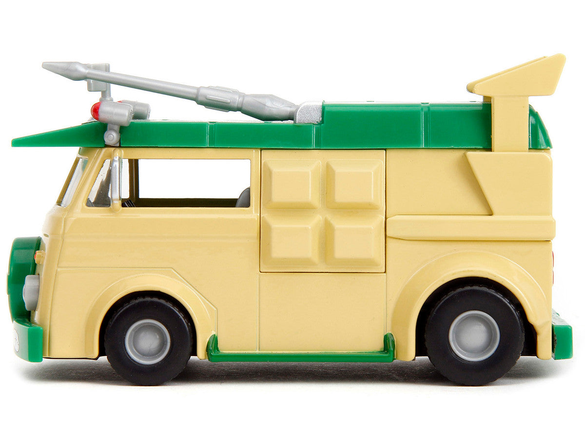 Party Wagon Green and Beige "Teenage Mutant Ninja Turtles" "Hollywood Rides" Series Diecast Model Car by Jada-2