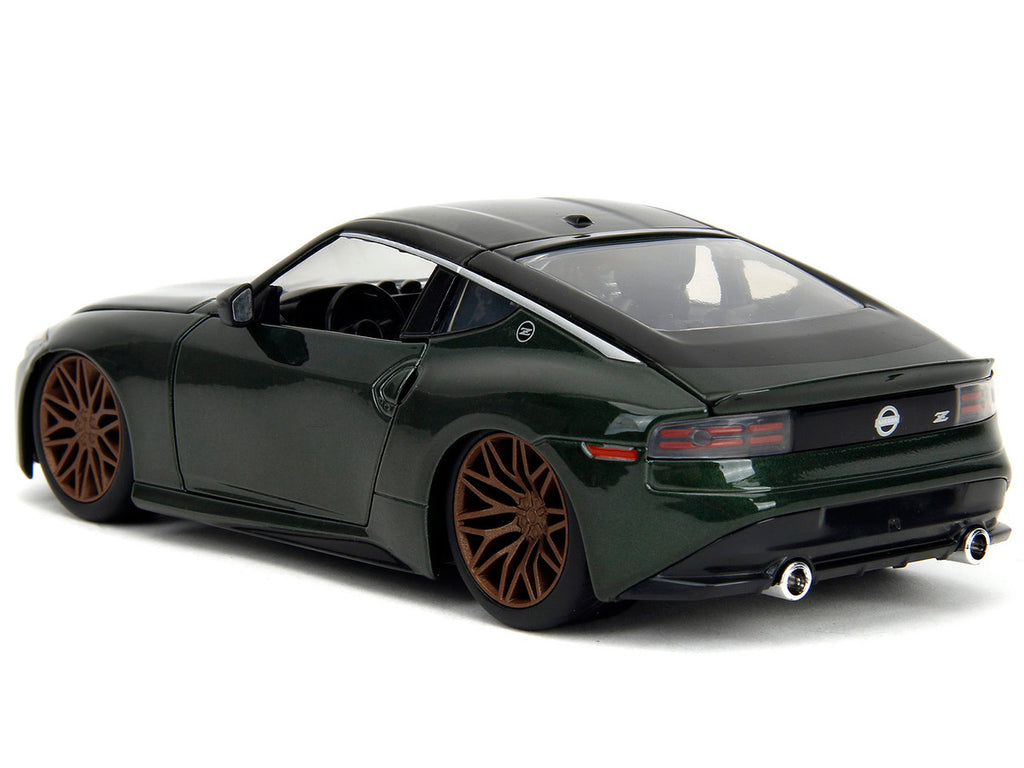 2023 Nissan Z Dark Green Metallic with Black Top "Fast X" (2023) Movie "Fast & Furious" Series 1/24 Diecast Model Car by Jada-4