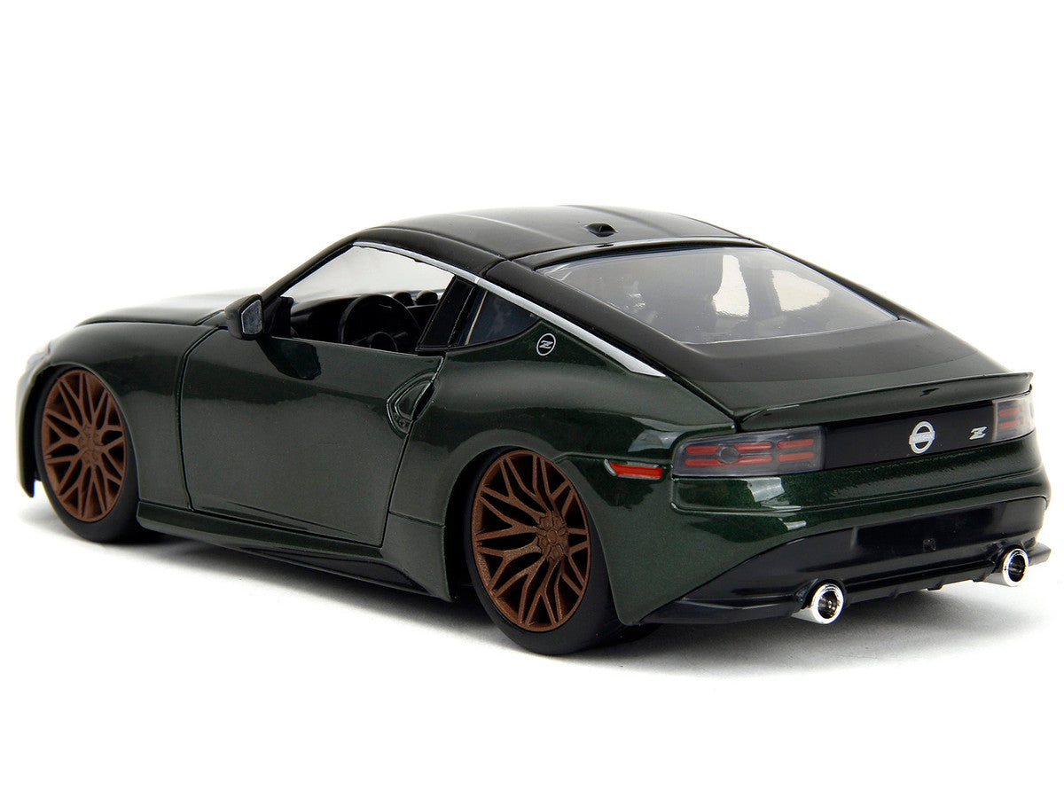 2023 Nissan Z Dark Green Metallic with Black Top "Fast X" (2023) Movie "Fast & Furious" Series 1/24 Diecast Model Car by Jada-4