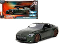 2023 Nissan Z Dark Green Metallic with Black Top "Fast X" (2023) Movie "Fast & Furious" Series 1/24 Diecast Model Car by Jada-0
