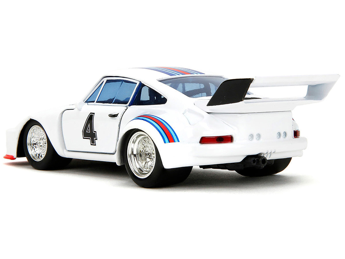 Porsche 935 Turbo #4 "Jazz" White with Blue and Red Stripes "Transformers" "Hollywood Rides" Series 1/32 Diecast Model Car by Jada-1