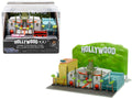 "Hollywood 100" Walk of Fame Diorama with Pink Convertible and Double-Decker Bus "Nano Scene" Series model by Jada-0