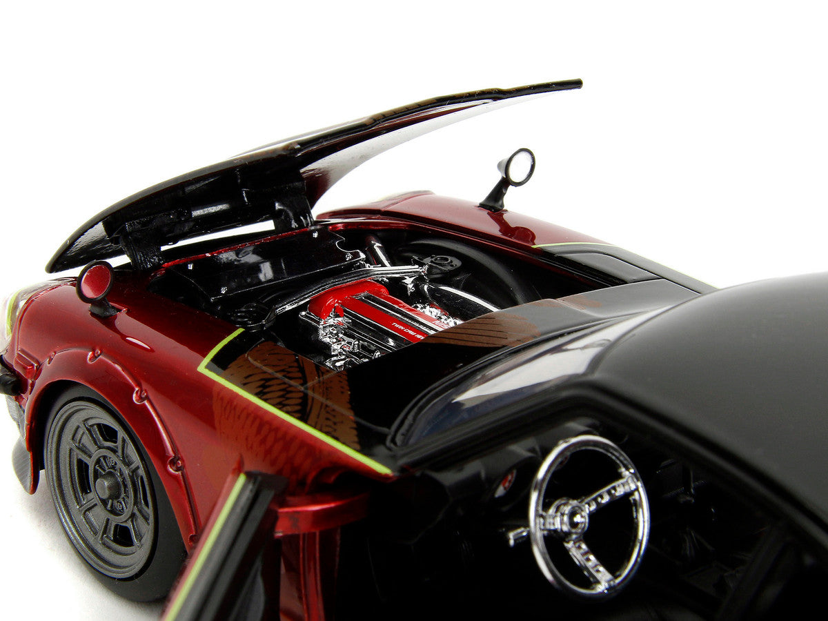 1972 Datsun 240Z Black and Red Metallic with Graphics "Fast X" (2023) Movie "Fast & Furious" Series 1/24 Diecast Model Car by Jada-2