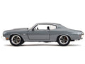 1970 Chevrolet Chevelle SS Gray Metallic with Black Stripes "Fast & Furious" (2009) Movie "Fast & Furious 25th Anniversary" Series 1/24 Diecast Model Car by Jada-0