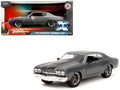 1970 Chevrolet Chevelle SS Gray Metallic with Black Stripes "Fast & Furious" (2009) Movie "Fast & Furious" Series 1/24 Diecast Model Car by Jada-0