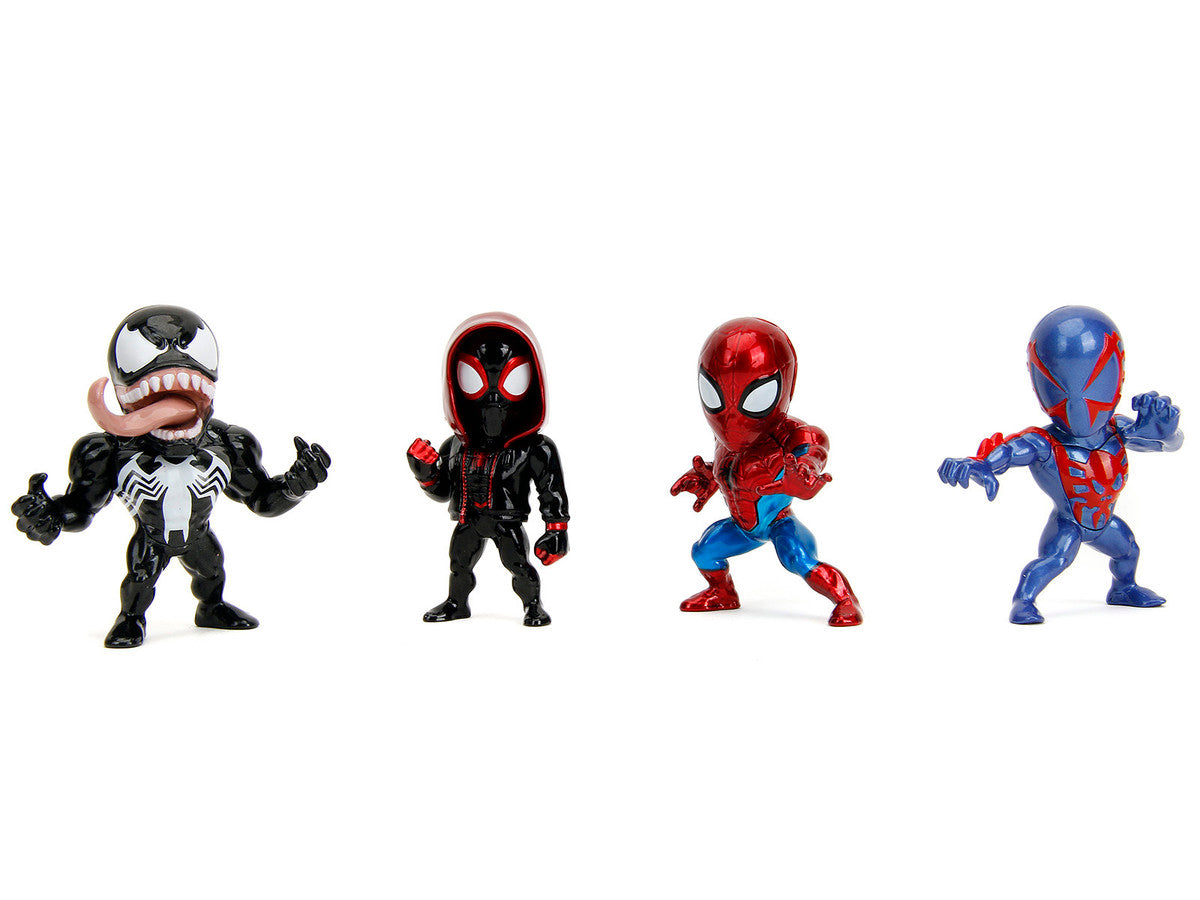 Set of 4 Diecast Figures "Spider-Man" Wave 4 "Metalfigs" Series Diecast Models by Jada-1