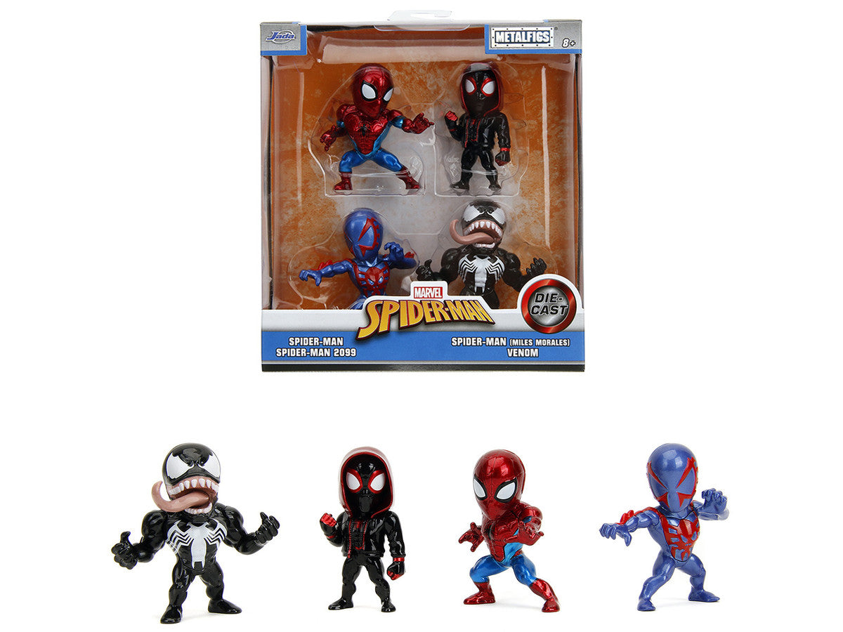 Set of 4 Diecast Figures "Spider-Man" Wave 4 "Metalfigs" Series Diecast Models by Jada-0