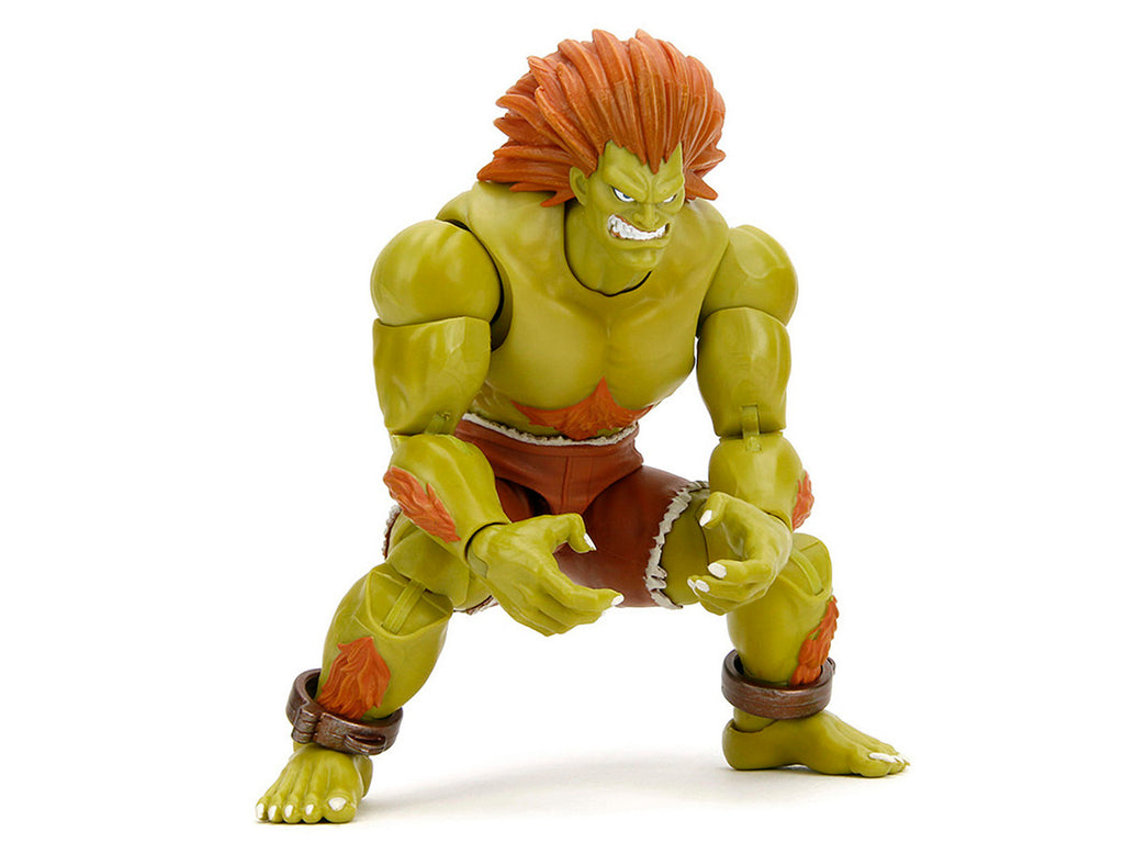 Blanka 7.5" Moveable Figure with Accessories and Alternate Head and Hands "Ultra Street Fighter II: The Final Challengers" (2017) Video Game Model by Jada-2