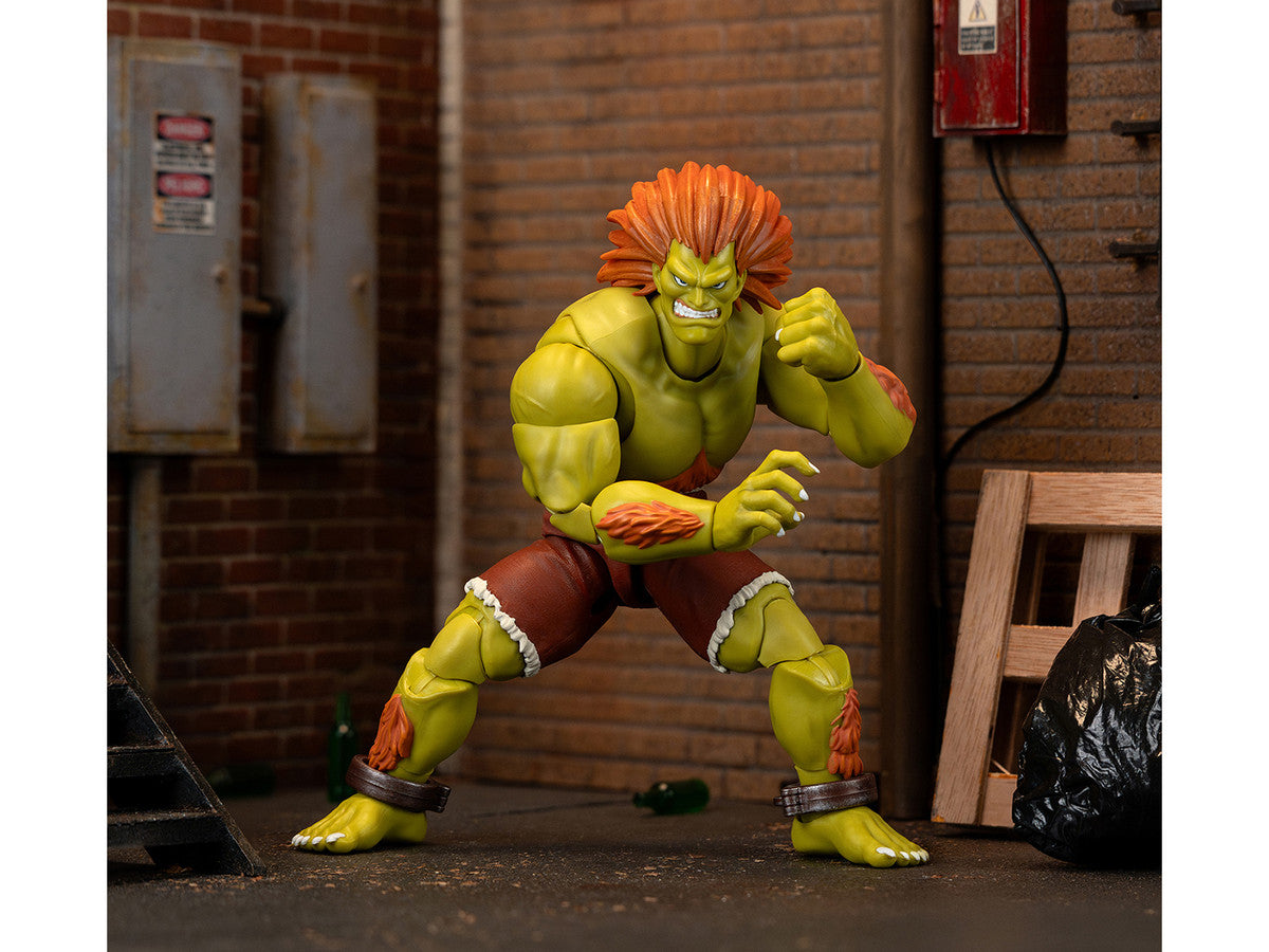 Blanka 7.5" Moveable Figure with Accessories and Alternate Head and Hands "Ultra Street Fighter II: The Final Challengers" (2017) Video Game Model by Jada-3