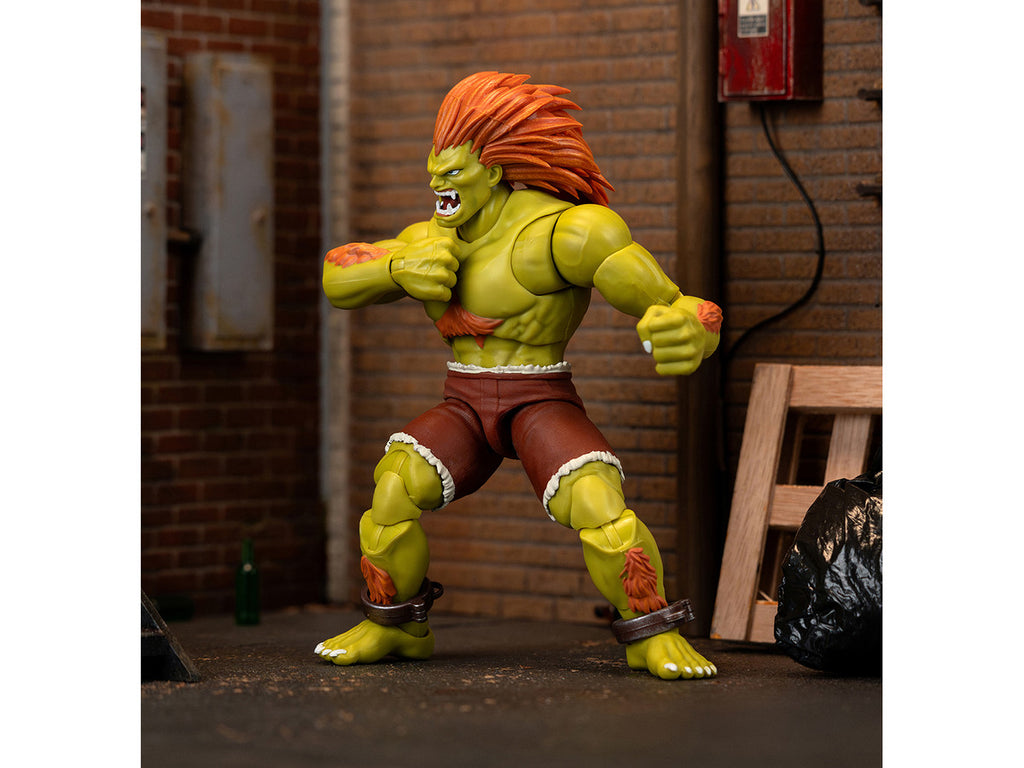 Blanka 7.5" Moveable Figure with Accessories and Alternate Head and Hands "Ultra Street Fighter II: The Final Challengers" (2017) Video Game Model by Jada-4