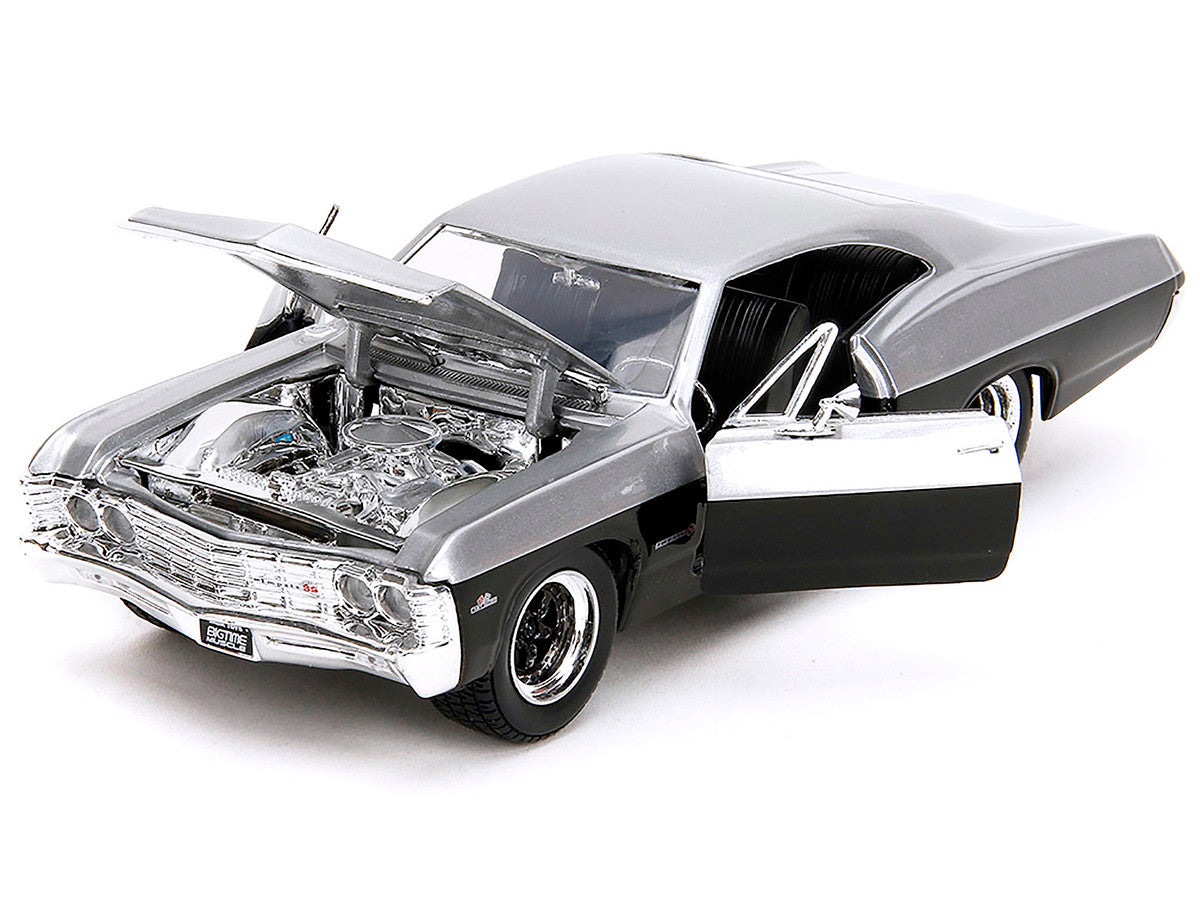 1967 Chevrolet Impala SS Silver Metallic and Black "Bigtime Muscle" Series 1/24 Diecast Model Car by Jada-3