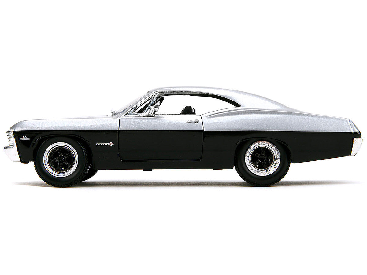 1967 Chevrolet Impala SS Silver Metallic and Black "Bigtime Muscle" Series 1/24 Diecast Model Car by Jada-1