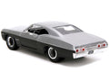1967 Chevrolet Impala SS Silver Metallic and Black "Bigtime Muscle" Series 1/24 Diecast Model Car by Jada-0