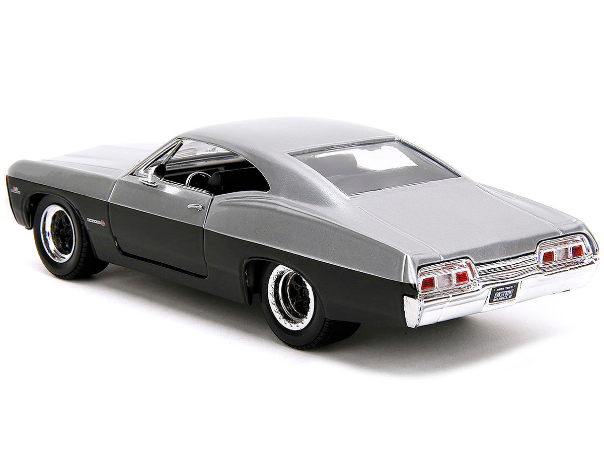 1967 Chevrolet Impala SS Silver Metallic and Black "Bigtime Muscle" Series 1/24 Diecast Model Car by Jada-0