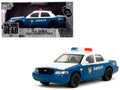 Rick Grimes' Ford Crown Victoria "Sheriff" Blue and White "The Walking Dead" (2010-2022) TV Series "Hollywood Rides" Series 1/32 Diecast Model Car by Jada-0