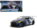 2009 Nissan GT-R (R35) Ben Sopra Dark Blue with Graphics "Godzilla" "Hollywood Rides" Series 1/32 Diecast Model Car by Jada-0