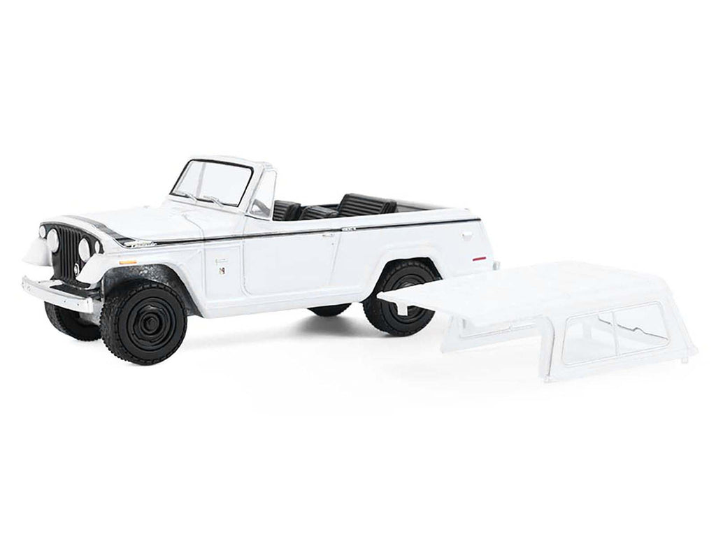 1971 Jeep Jeepster Commando White with Black Stripes "All Terrain" Series 17 1/64 Diecast Model Car by Greenlight-0