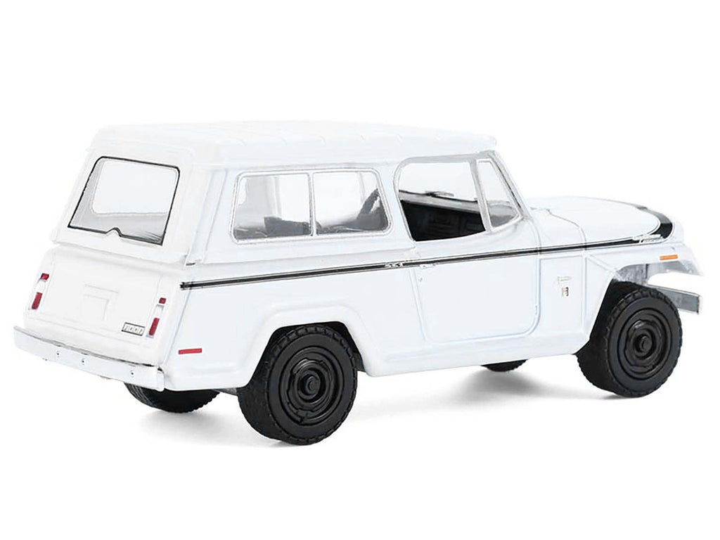 1971 Jeep Jeepster Commando White with Black Stripes "All Terrain" Series 17 1/64 Diecast Model Car by Greenlight-3