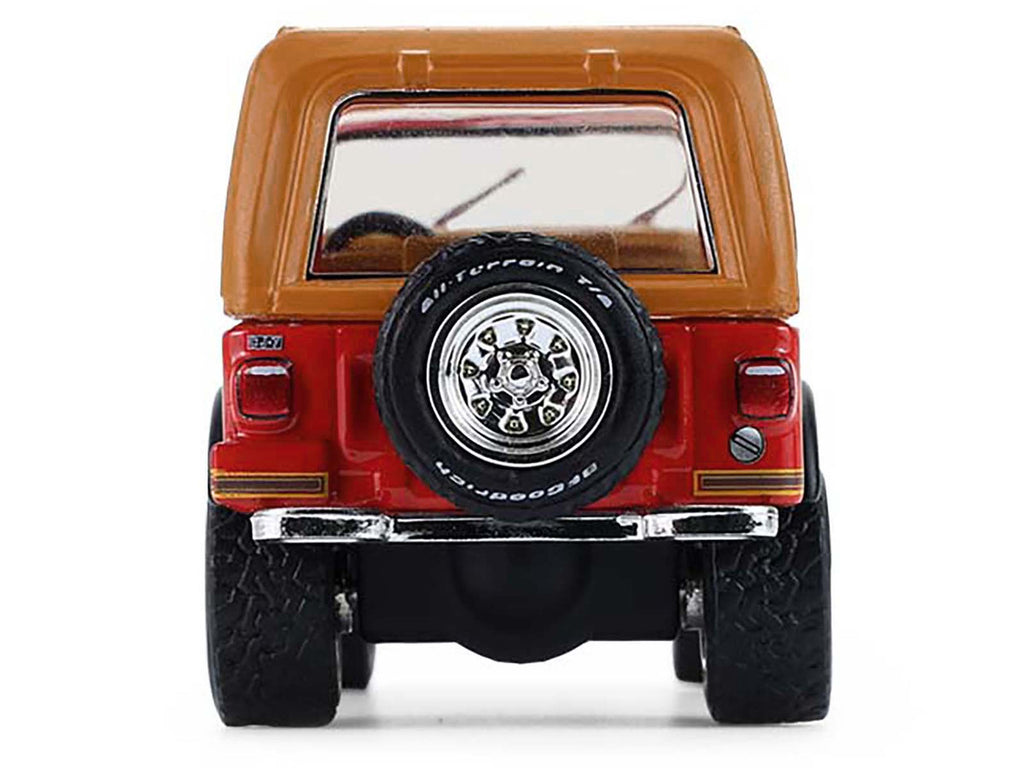 1980 Jeep CJ-7 Laredo Red with Tan Top "All Terrain" Series 17 1/64 Diecast Model Car by Greenlight-3