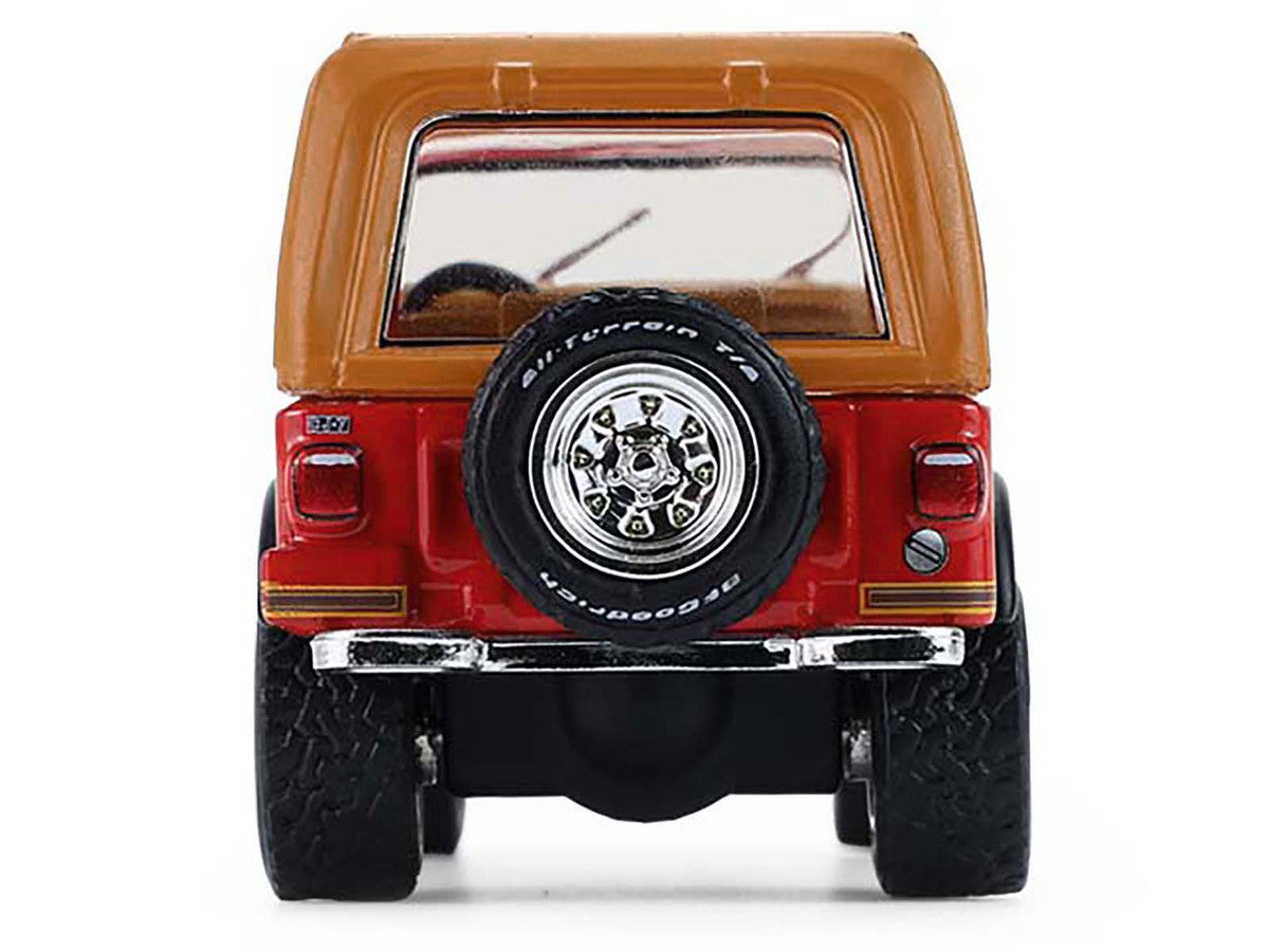 1980 Jeep CJ-7 Laredo Red with Tan Top "All Terrain" Series 17 1/64 Diecast Model Car by Greenlight-3