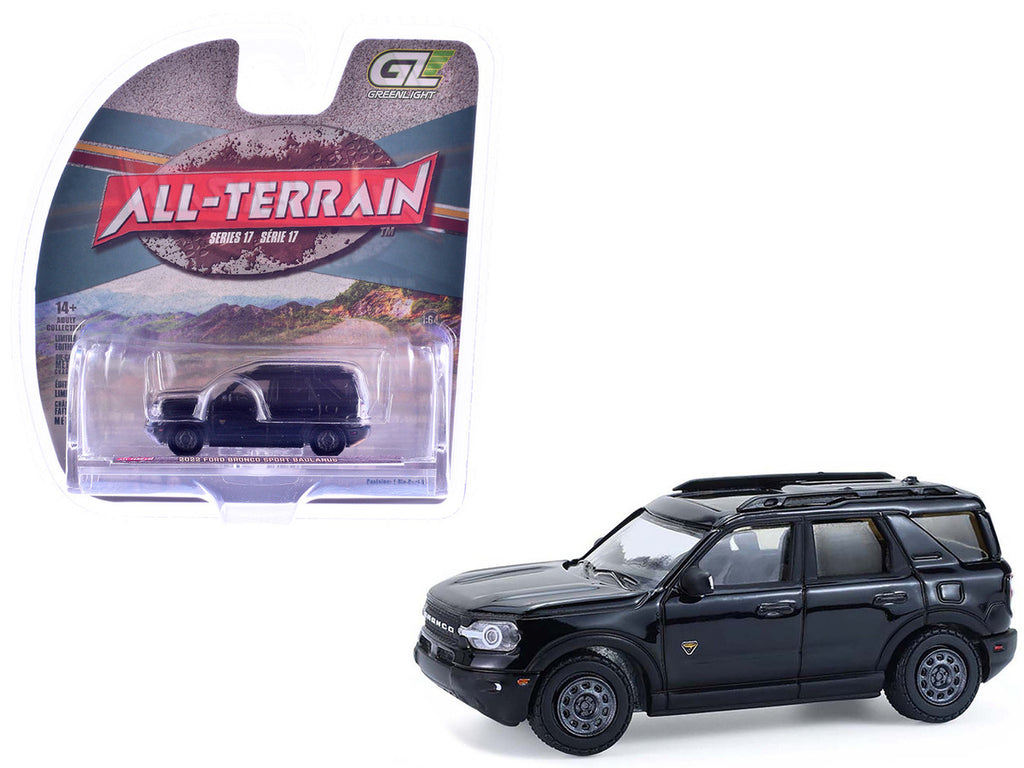 2022 Ford Bronco Sport Badlands Black "All Terrain" Series 17 1/64 Diecast Model Car by Greenlight-4