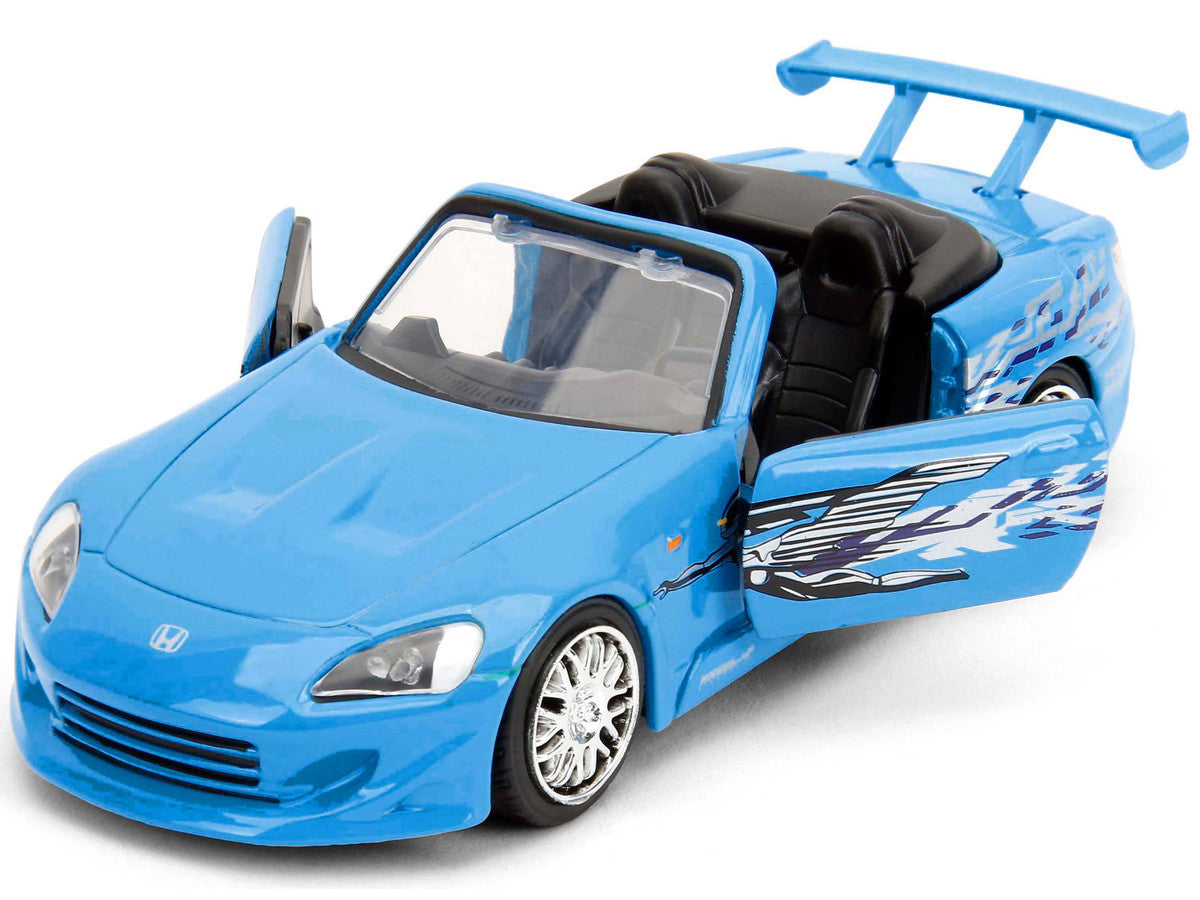 2001 Honda S2000 Convertible Blue with Graphics "Fast & Furious Remix - 25th Anniversary" Series  1/32 Diecast Model Car by Jada-3