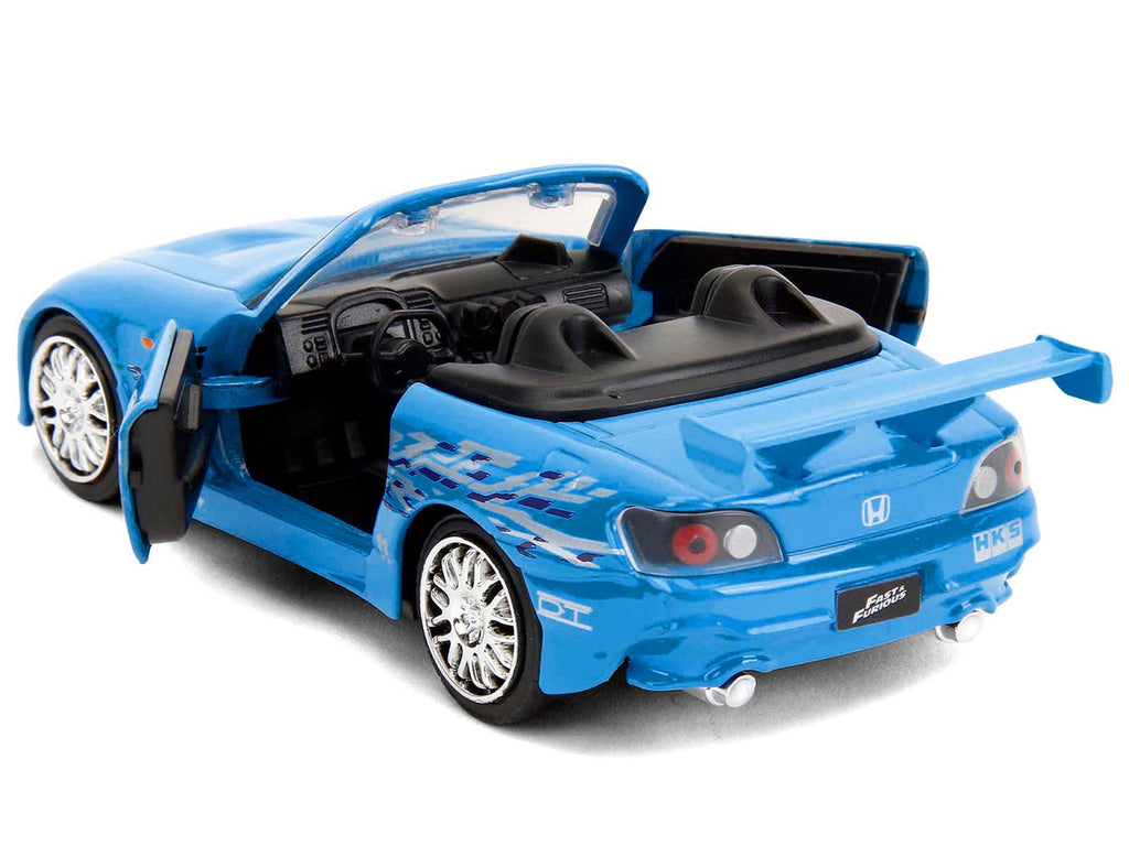 2001 Honda S2000 Convertible Blue with Graphics "Fast & Furious Remix - 25th Anniversary" Series  1/32 Diecast Model Car by Jada-1